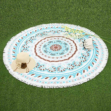 Load image into Gallery viewer, WHQ 600G Round Beach Towel 150CM Geometric Donuts Printed MICROFIBER SHOWER TOWELS Circle Bohemia Bath Towels Shawl Mat Thick