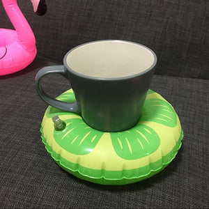 24 styles Mini Inflatable Shape Water Swimming Pool Drink Cup Stand Holder Float Toy Coasters For Water Beverage Beer Bottle